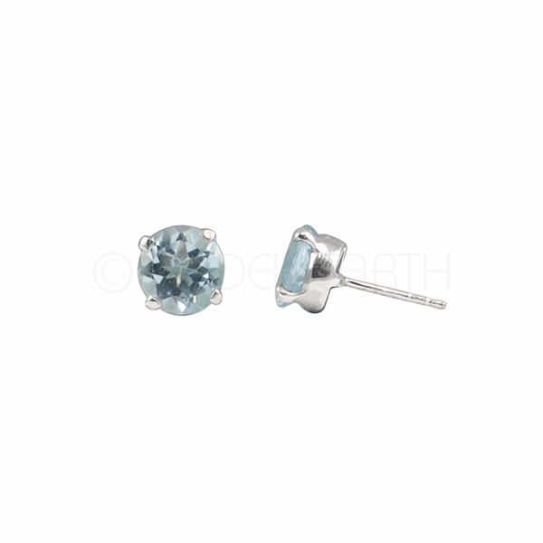 Blue Topaz Stud Earrings